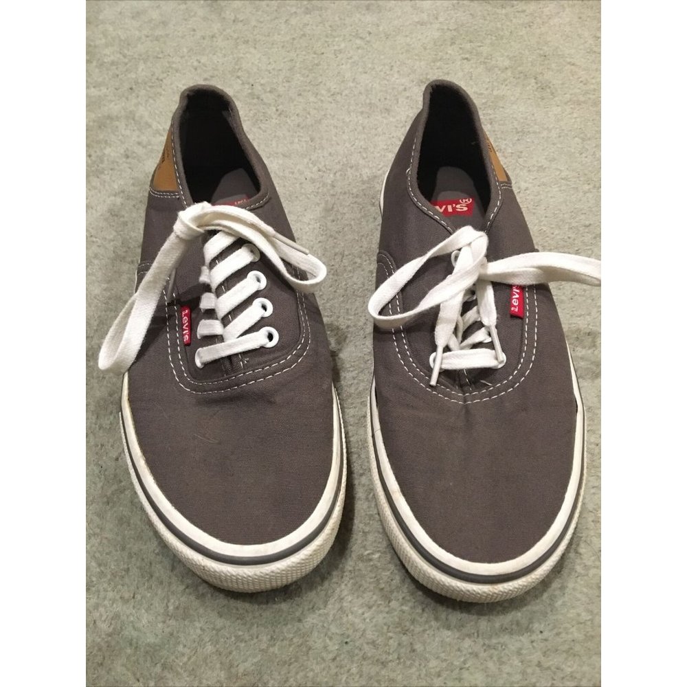 LEVI'S Men's Size 10 Sneakers Gray Canvas Tennis Shoes Jordy Skate 516419G70